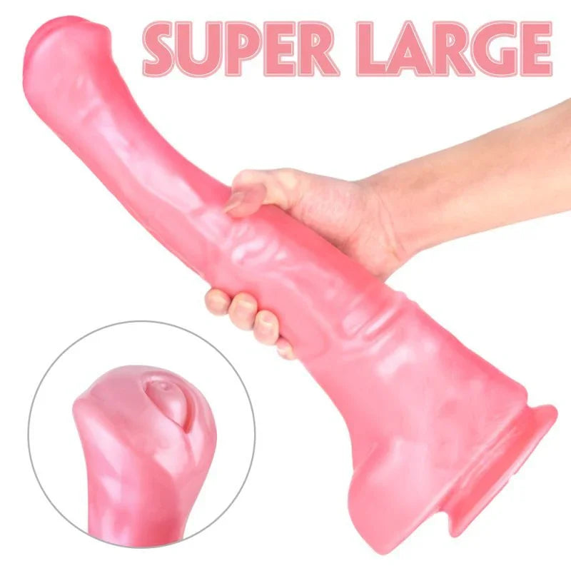Duke Horse Dong w Balls Pink XXL - Take A Peek