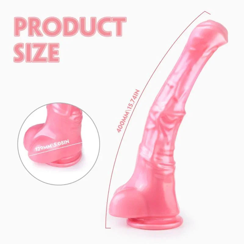 Duke Horse Dong w Balls Pink XXL - Take A Peek