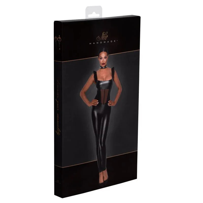 Power Wetlook Overall w Tulle Panel
