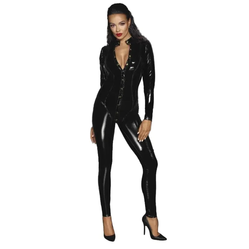 Long Button Up PVC Overall
