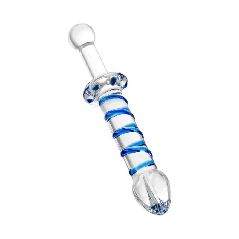 Sexus Glass Dildo Probe w Handle 23cm - Take A Peek