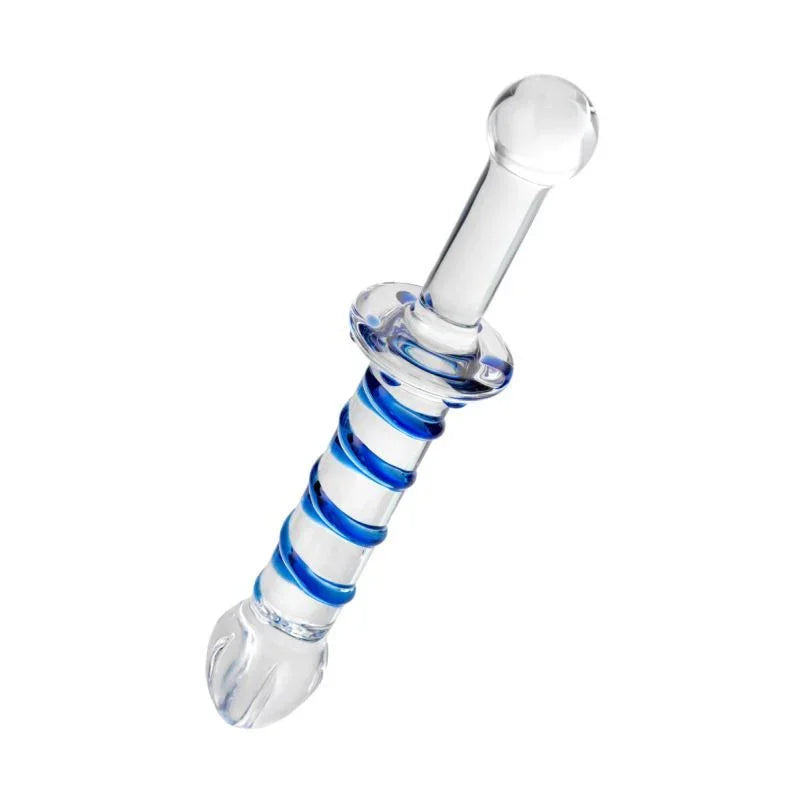 Sexus Glass Dildo Probe w Handle 23cm - Take A Peek