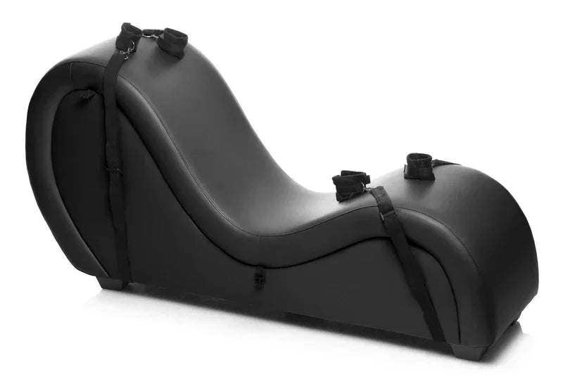 Master Series Kinky Couch Sex Chaise Lounge with Love Pillows - Black - Take A Peek