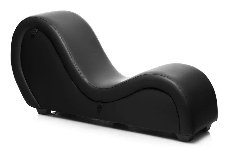 Master Series Kinky Couch Sex Chaise Lounge with Love Pillows - Black - Take A Peek
