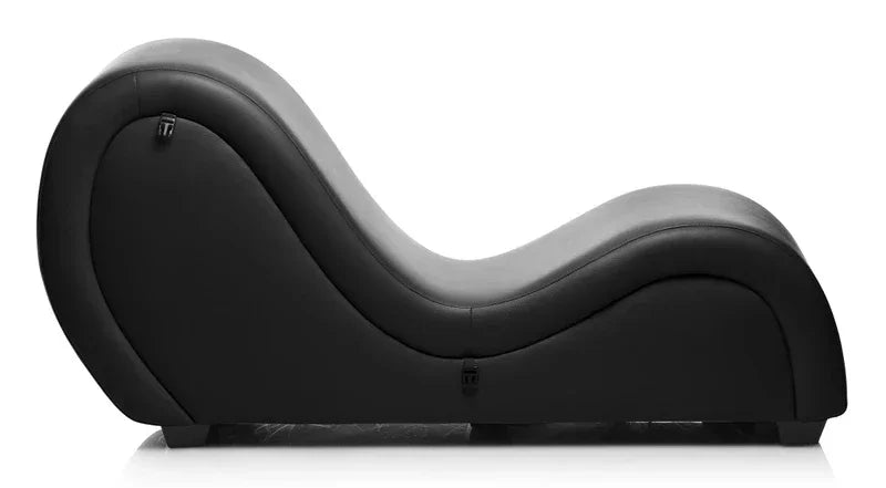 Master Series Kinky Couch Sex Chaise Lounge with Love Pillows - Black - Take A Peek