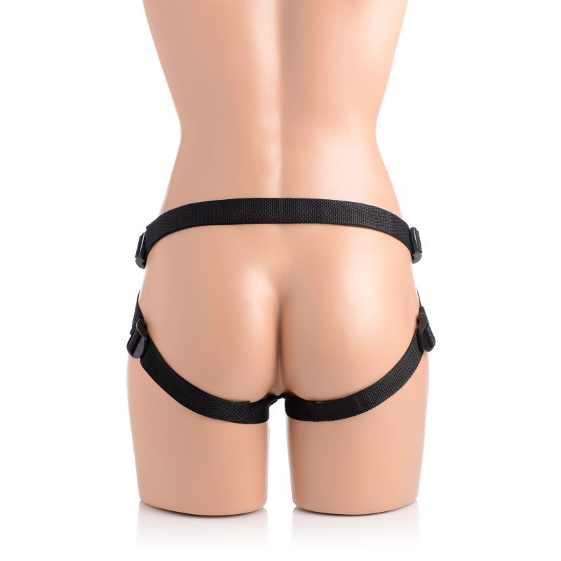 Brazen 8" Silicone Dildo w Harness Flesh