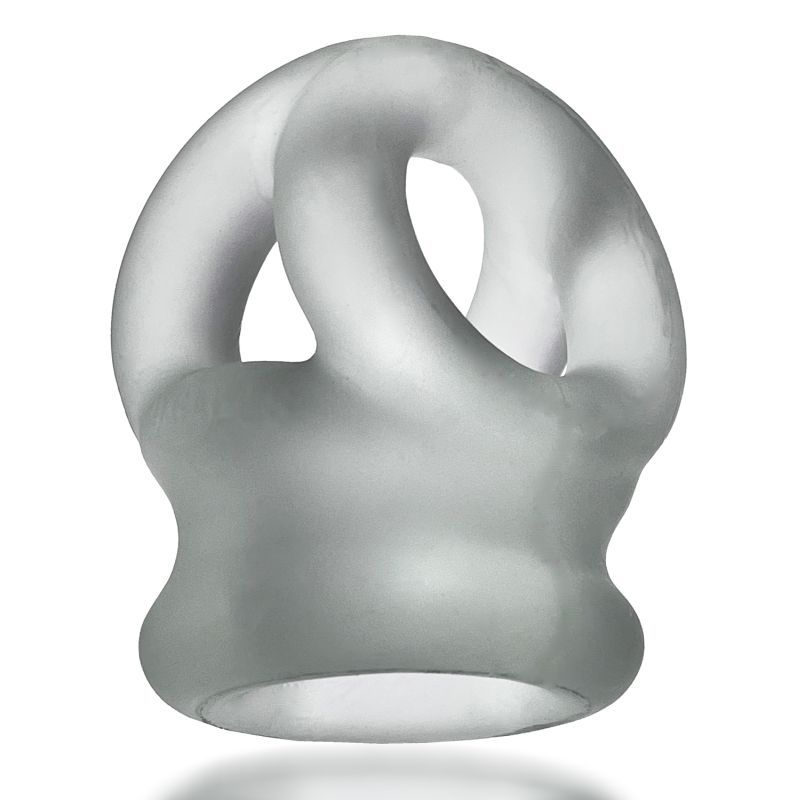 Tri Squeeze Cocksling Ballstretcher Clear Ice
