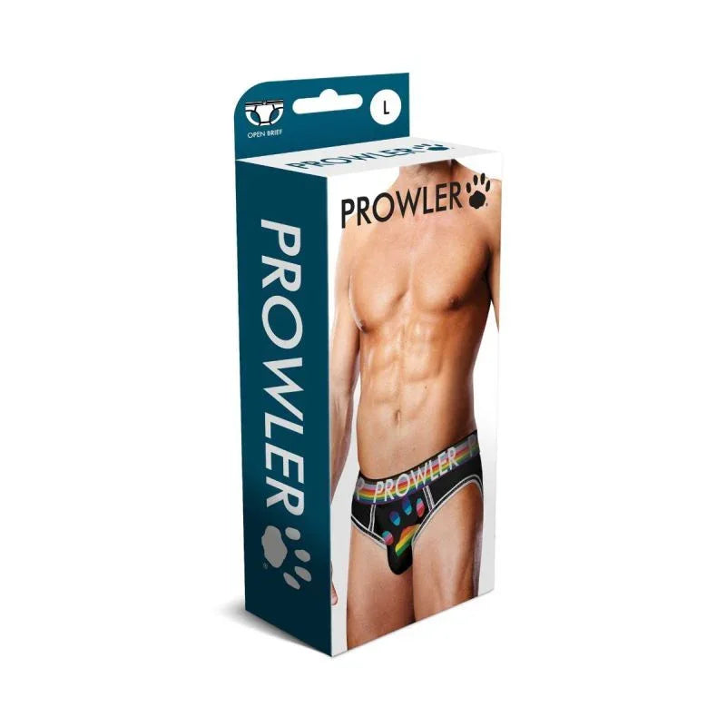 Prowler Oversized Paw Open Back Brief Black