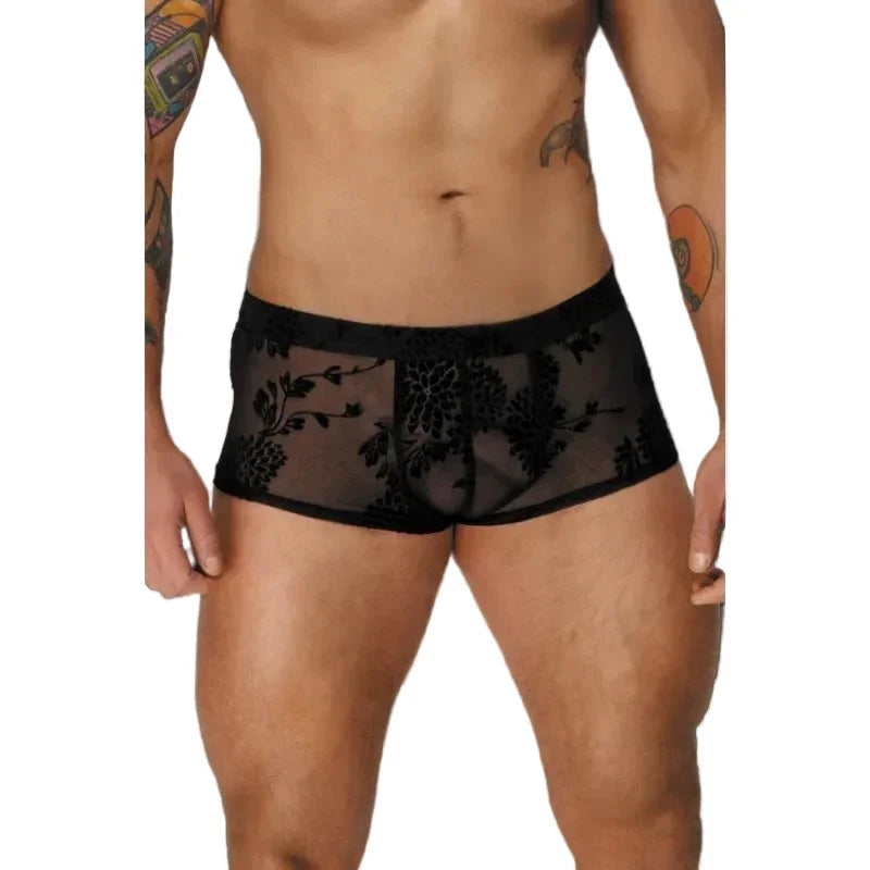 Flock Embroidery Short-Shorts