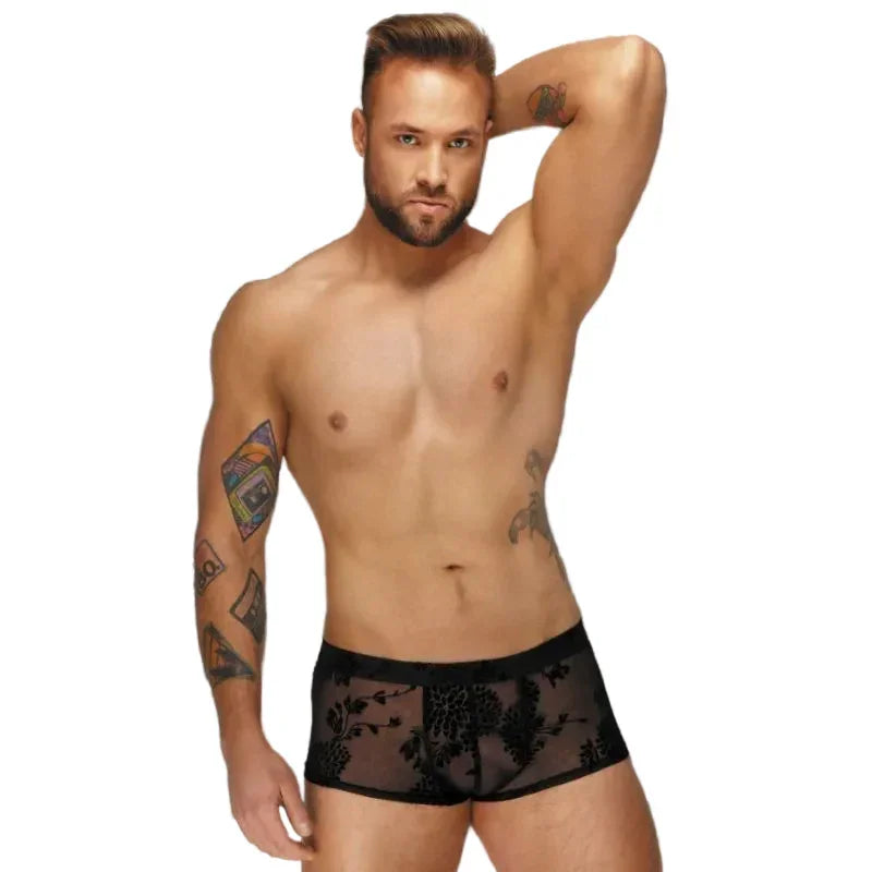 Flock Embroidery Short-Shorts