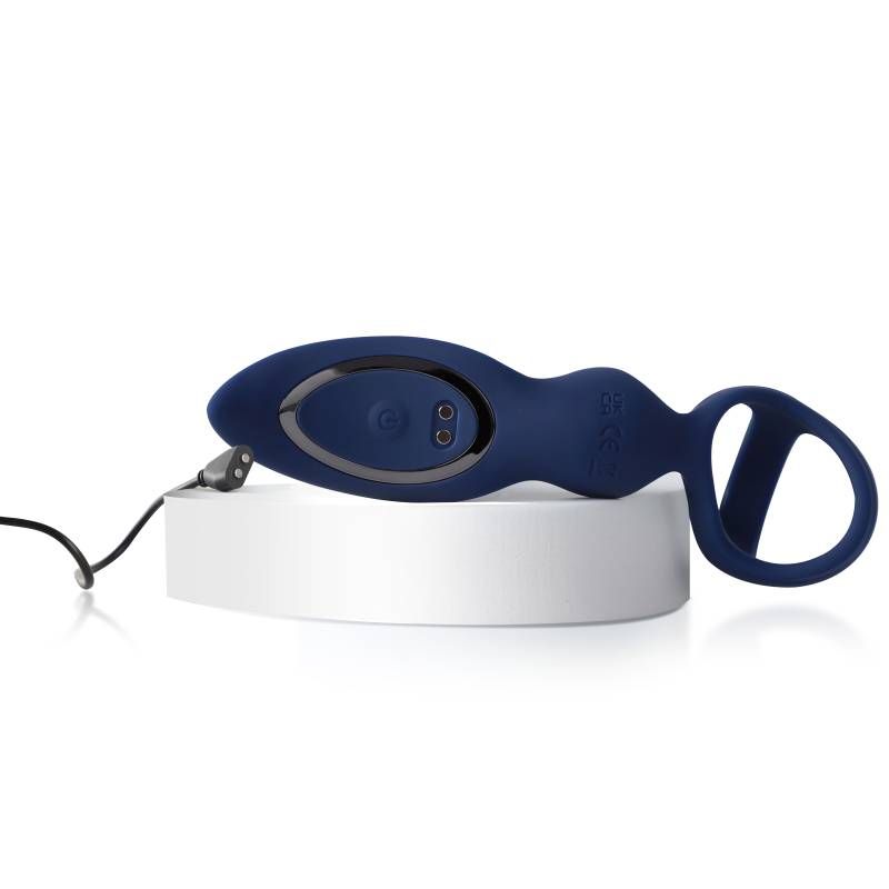 Ring'n'Rear Dual Thrusting Anal Probe with Cockring and Remote