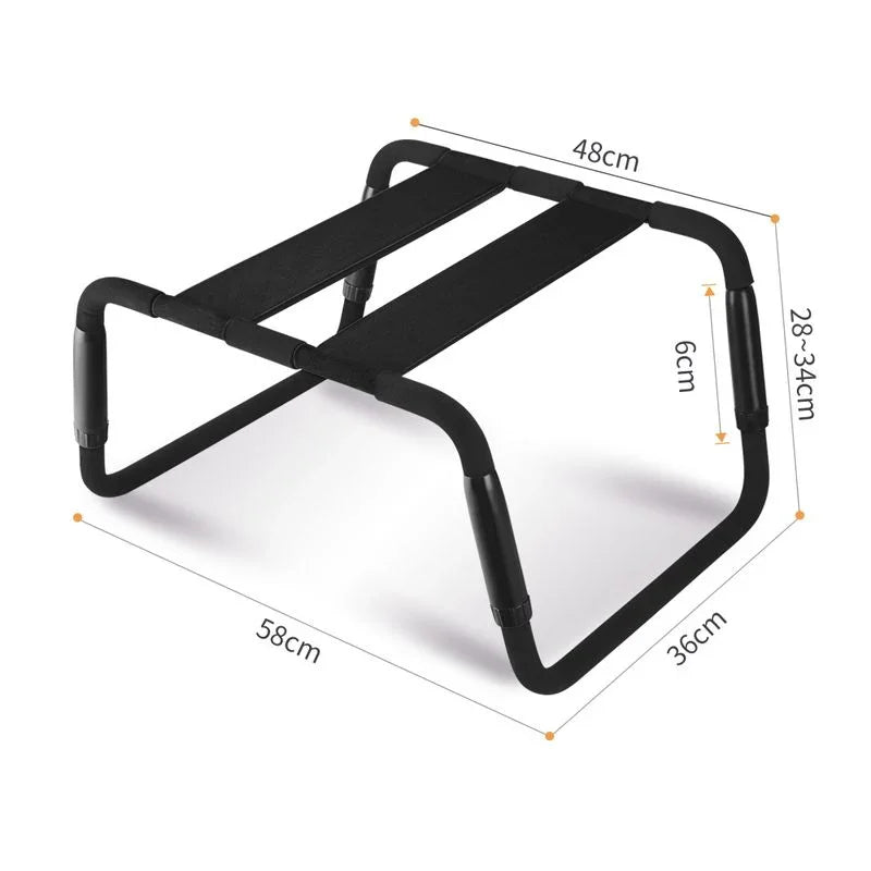 Sex Chair Adjustable Height Black