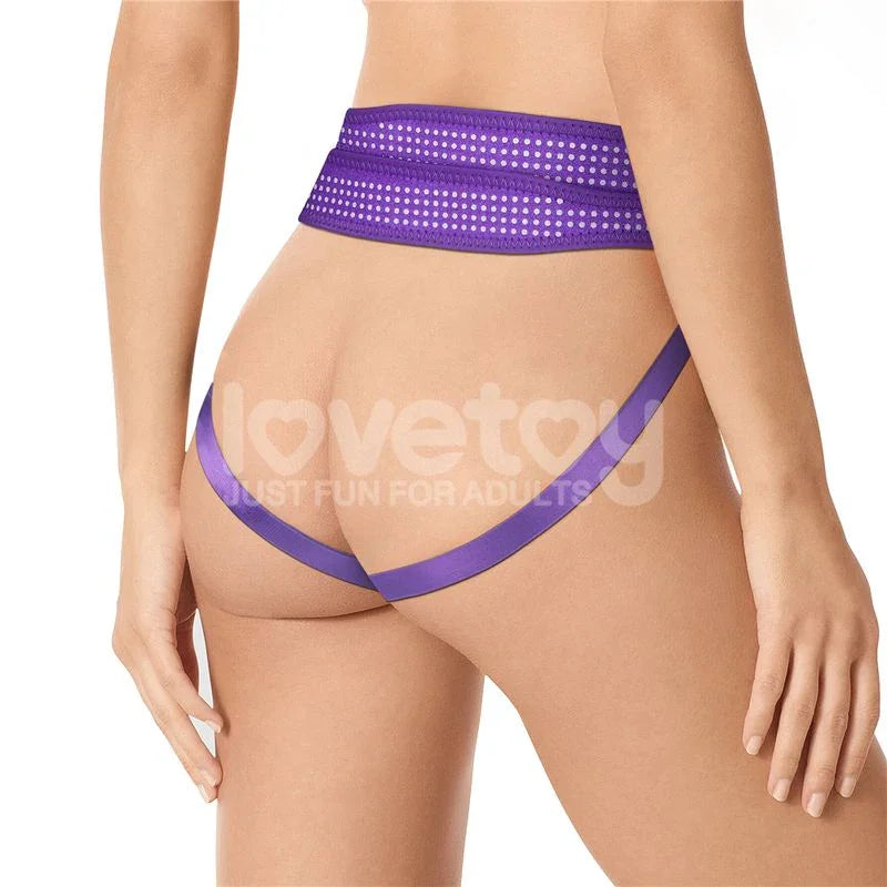 Easy Strap on Harness Polka Dot Purple