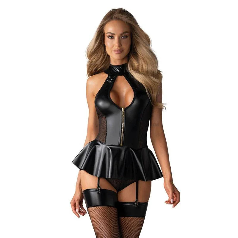 Hot Corset w Panties Black