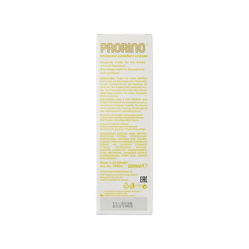 PRORINO Unisex Sensitive Anal Comfort Cream 100ml