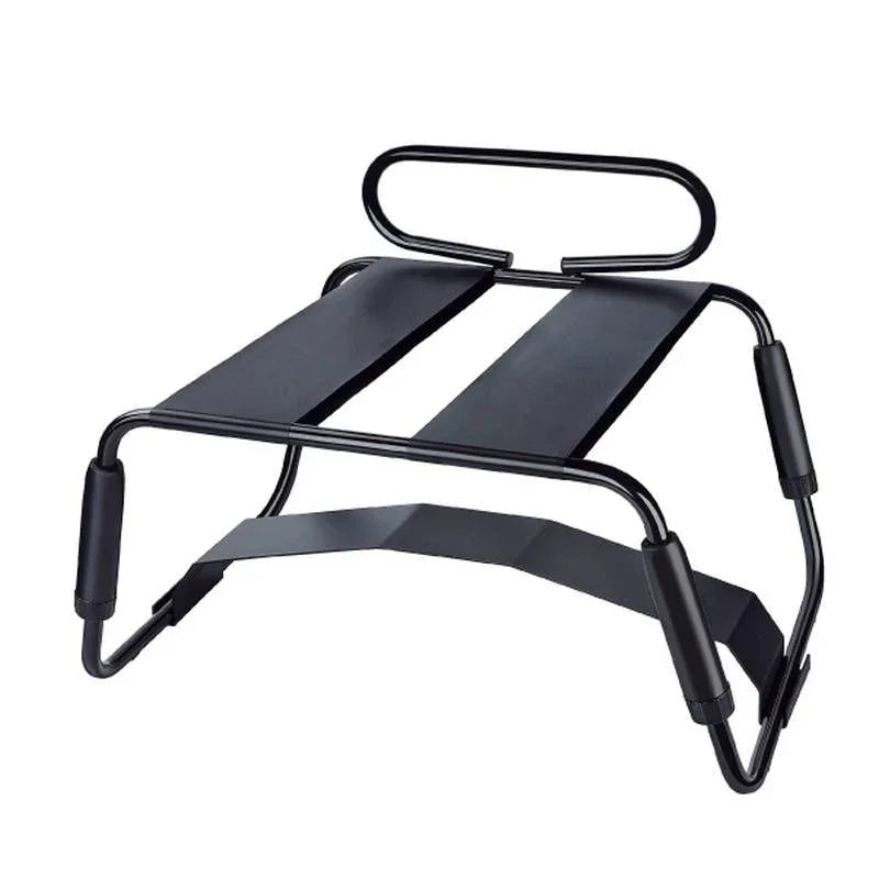 Sex Chair Adjustable Height Black w Handle and Arch Bridge - Take A Peek