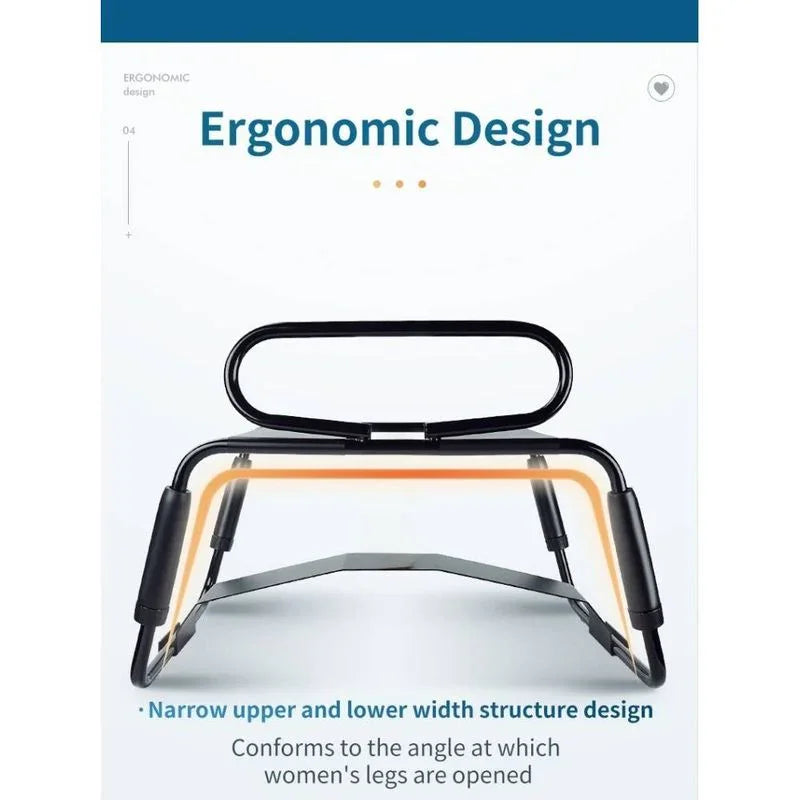 Sex Chair Adjustable Height Black w Handle and Arch Bridge - Take A Peek