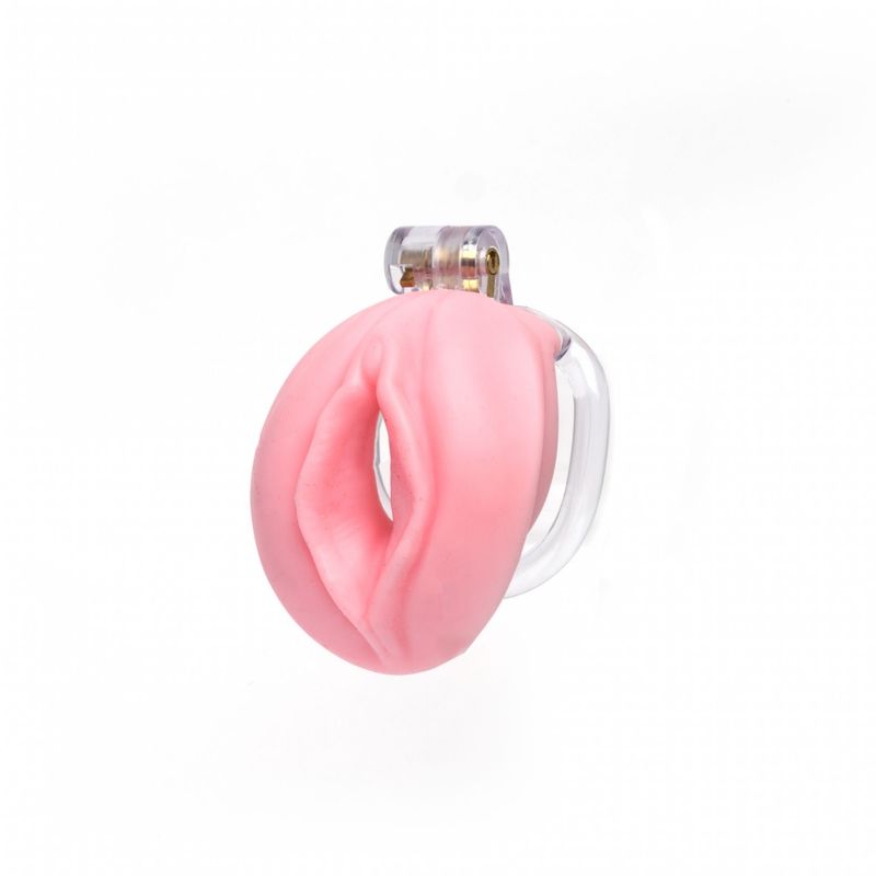 Pussyfyer Pink Pussy Chastity Cage - Take A Peek
