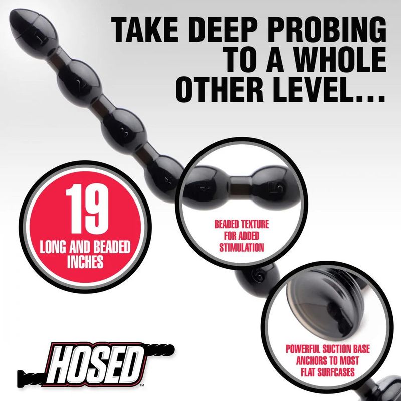 Hosed 19in Beaded Anal Snake
