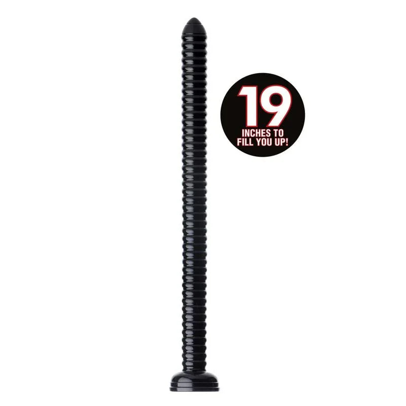 Hosed 19in Ribbed Anal Snake