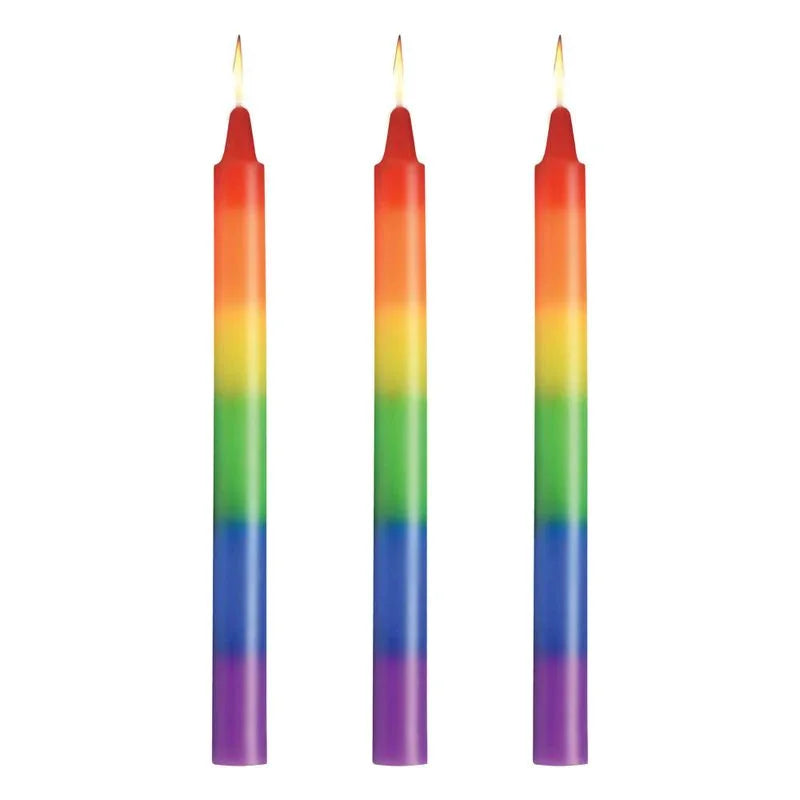 Pride Candles Rainbow Drip Candle 3 Pc