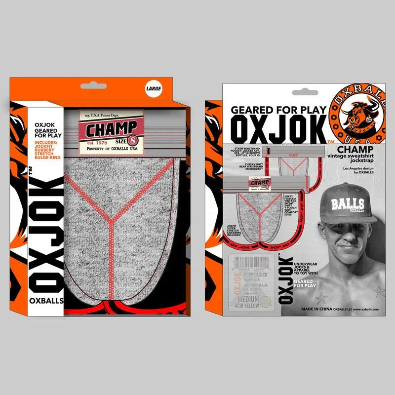 Oxballs Champ Vintage Jockstrap Gray Heather