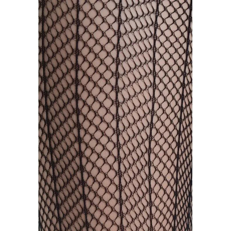 Sensual Arrow Mesh Tights Black