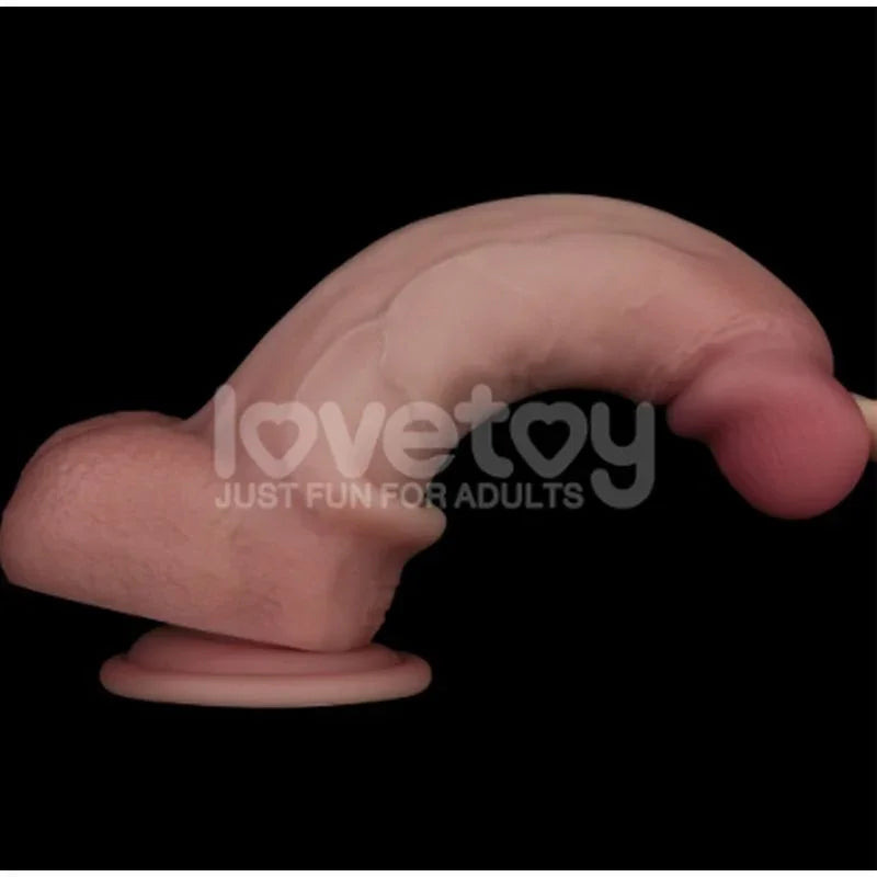 Sliding Skin Pro Dual Layer Silicone Dong 8in