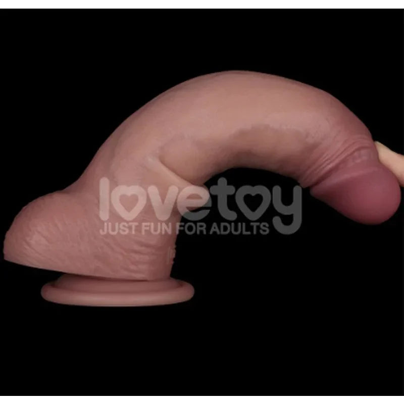 Sliding Skin Pro Dual Layer Silicone Dong 9in