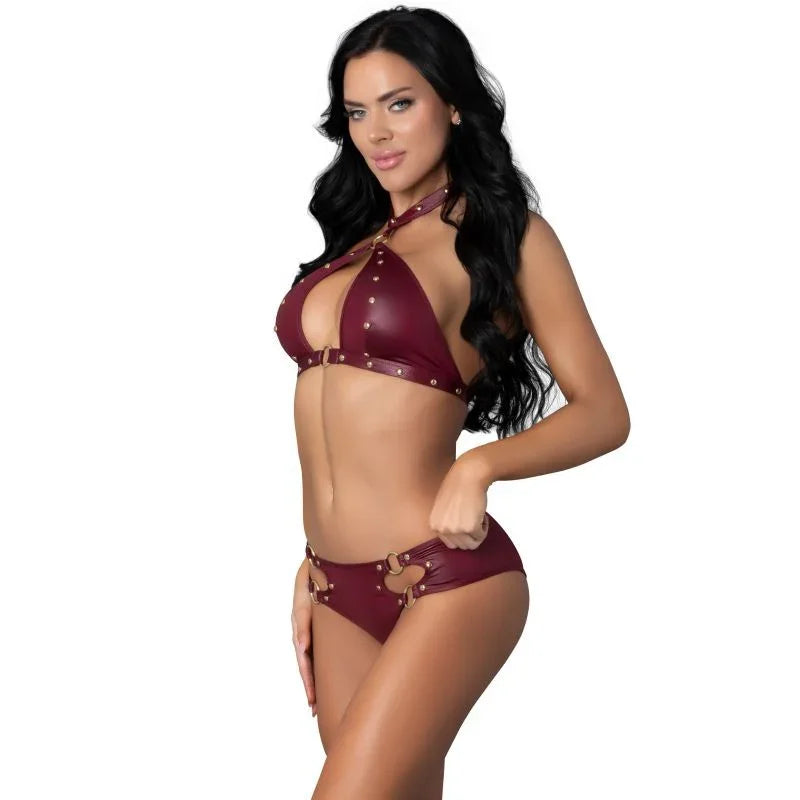 Juno Burgundy Jewel Two Piece Set