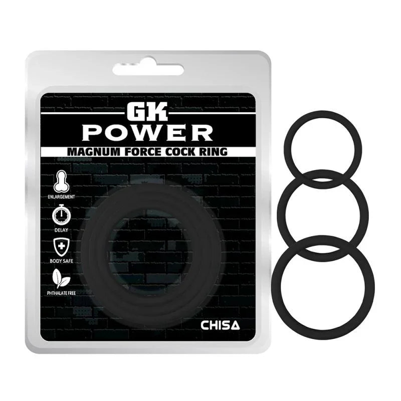 Magnum Force Cock Ring Set Black - Take A Peek
