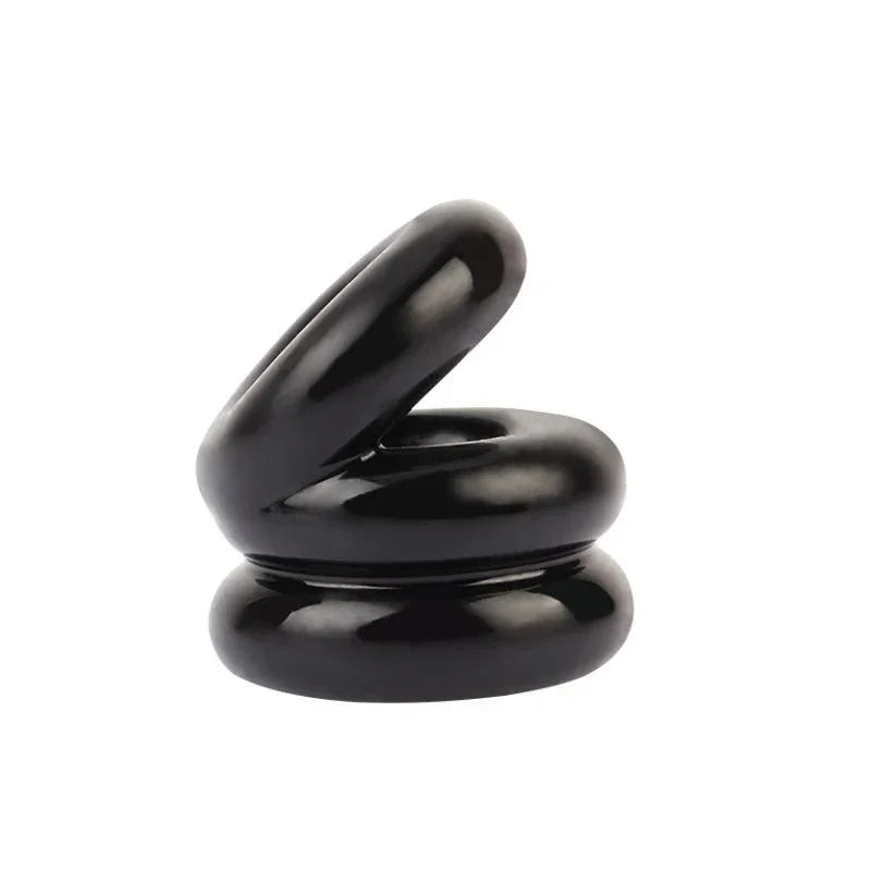 Stacked Dual Pleasure Ring Black - Take A Peek