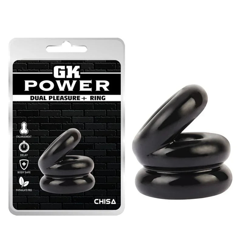 Stacked Dual Pleasure Ring Black - Take A Peek