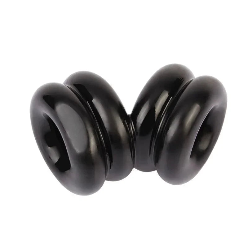 Double Stacked Dual Pleasure Ring Black - Take A Peek