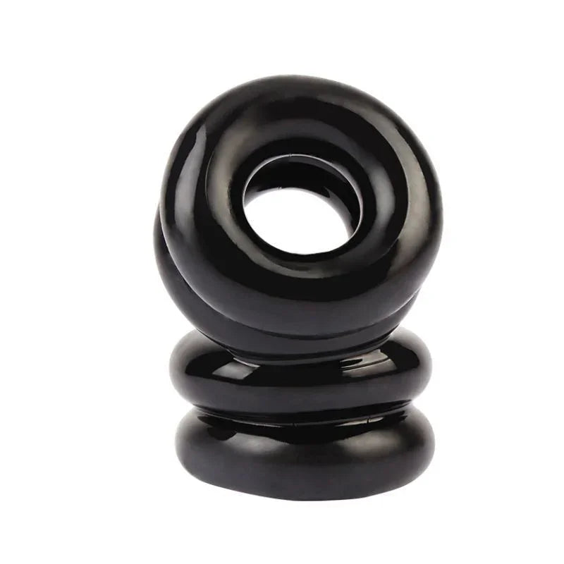 Double Stacked Dual Pleasure Ring Black - Take A Peek
