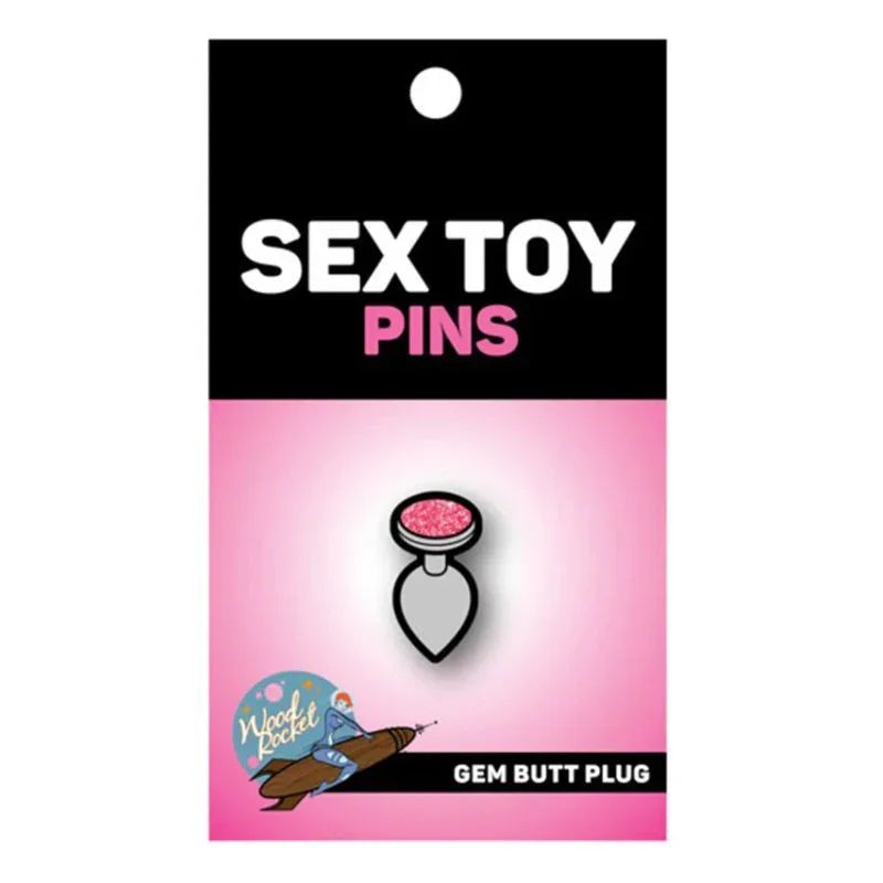 Gem Butt Plug Enamel Pin - Take A Peek