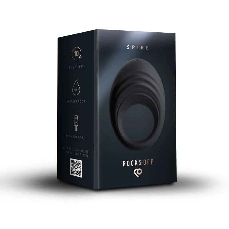 Spire 10 Speed Silicone Vibrating Cock Ring