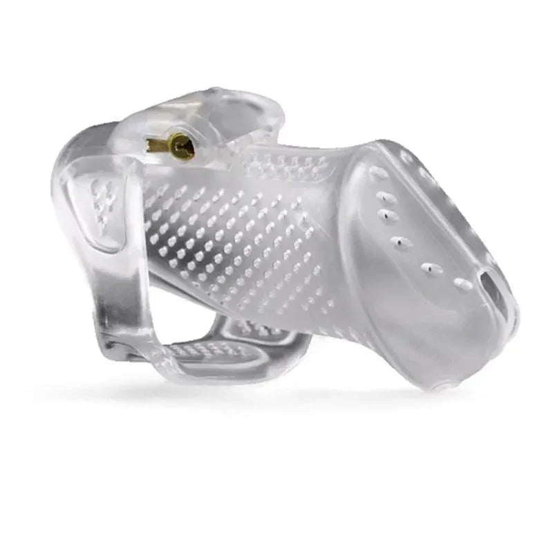 Brutus Airmesh Chastity Cage Clear - Take A Peek