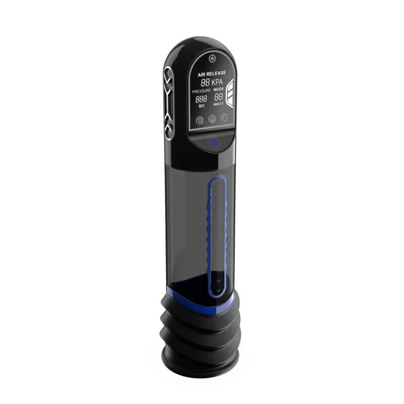 ISP90 Curve Infrared Automatic LCD Penis Pump Blue - Take A Peek