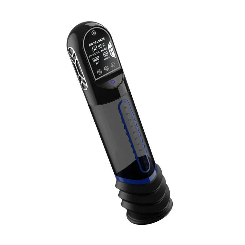 ISP90 Curve Infrared Automatic LCD Penis Pump Blue - Take A Peek