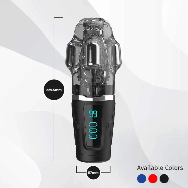 Hypershaker Automatic App Controlled LCD Masturbator Black - Take A Peek