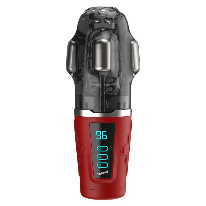 Hypershaker Automatic App Controlled LCD Masturbator Red - Take A Peek