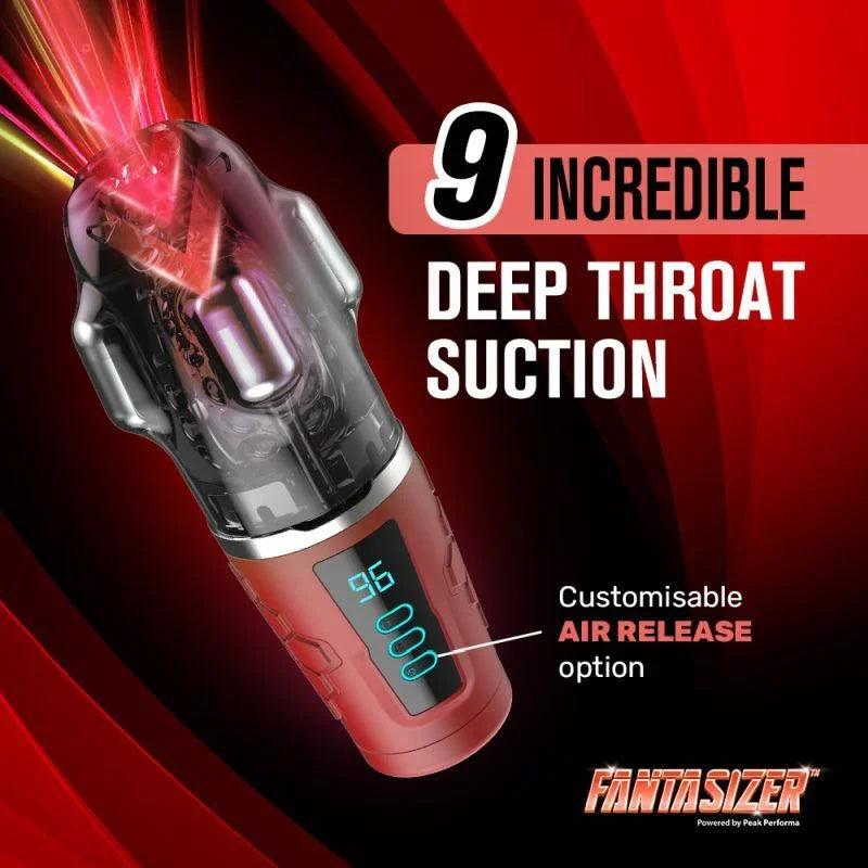 Hypershaker Automatic App Controlled LCD Masturbator Red - Take A Peek