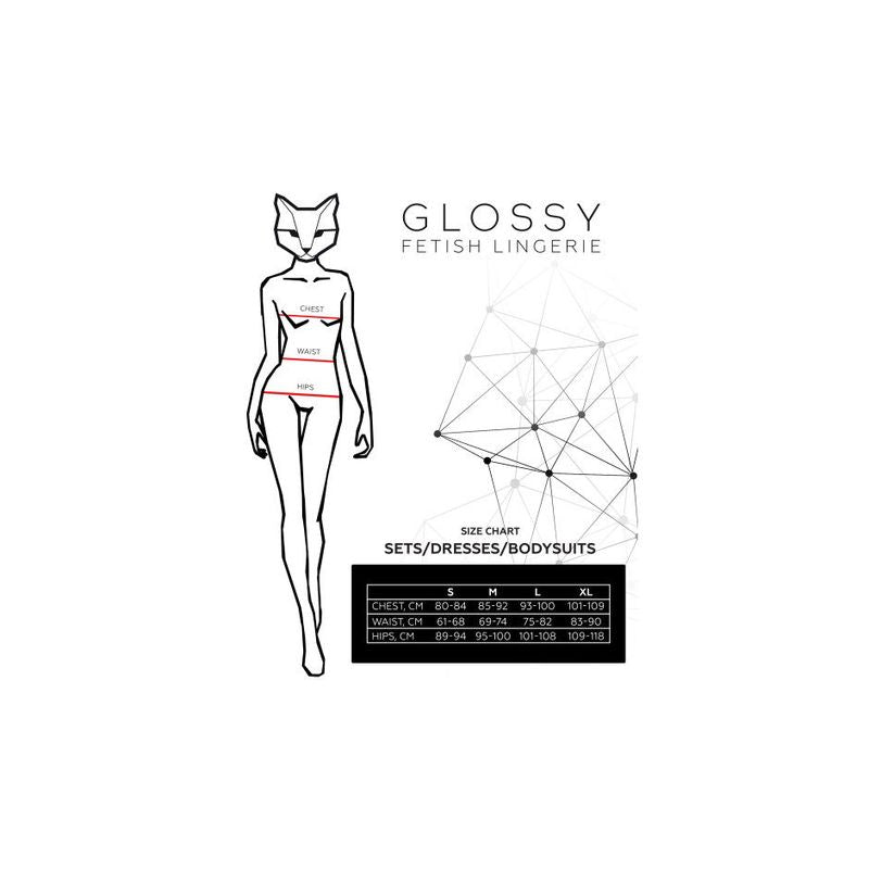 Glossy Elisia Noir Wetlook Dress - Take A Peek