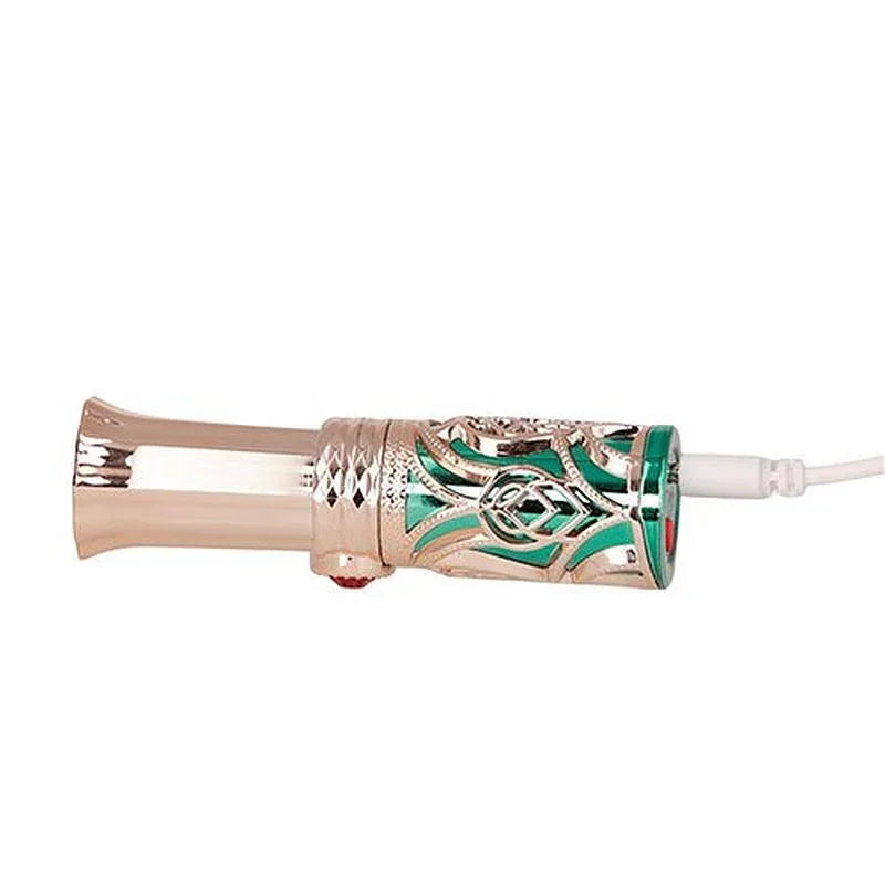 Emerald Kiss 4 In 1 Lipstick Vibrator - Take A Peek