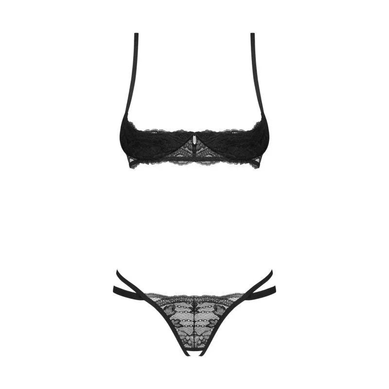 Nutris 2 Pc Crotchless Bra Panty Set