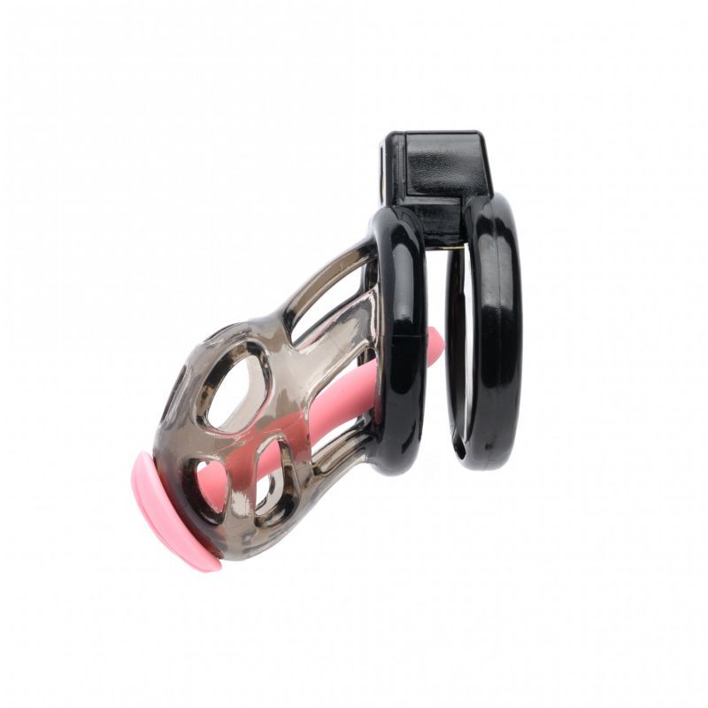 Gladiator Size 1 Soft Cock Cage with Pussification Plug - Take A Peek