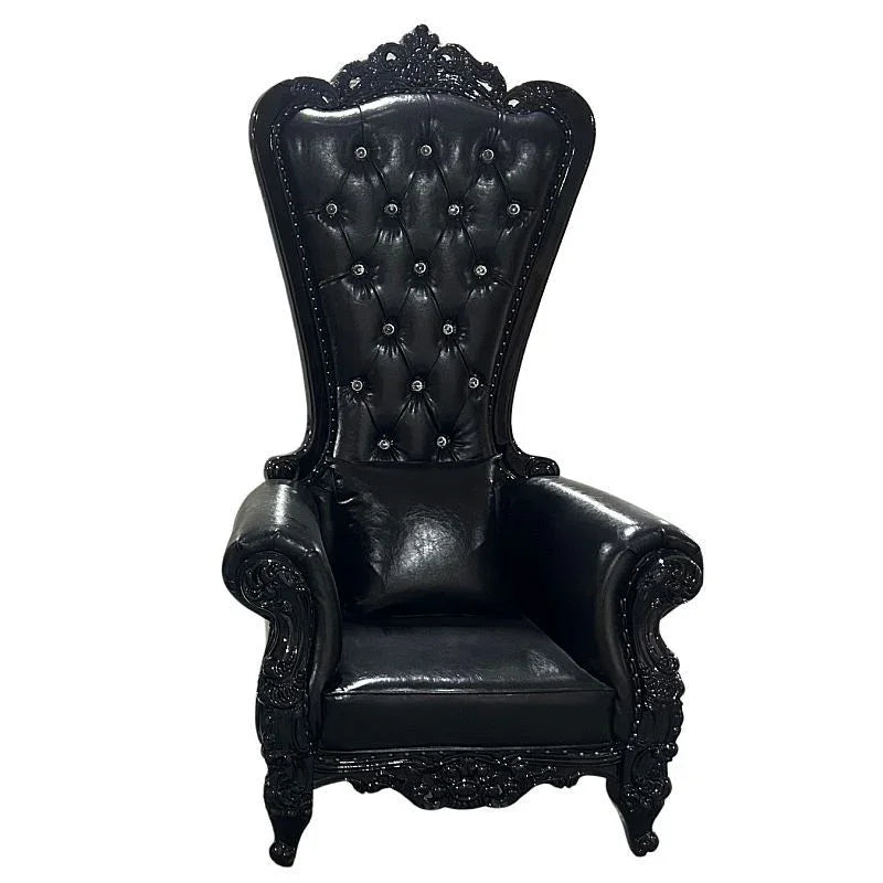 Domina Throne Chair Black Frame Black Cushion - Take A Peek