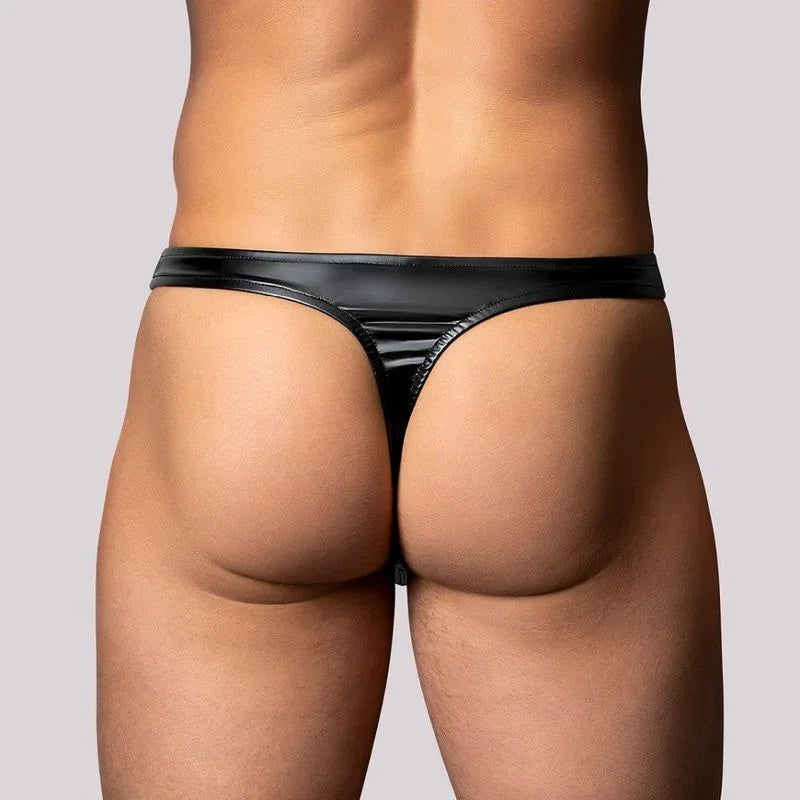Male Power Liquid Onyx 2.0 Wet Look Thong - Take A Peek