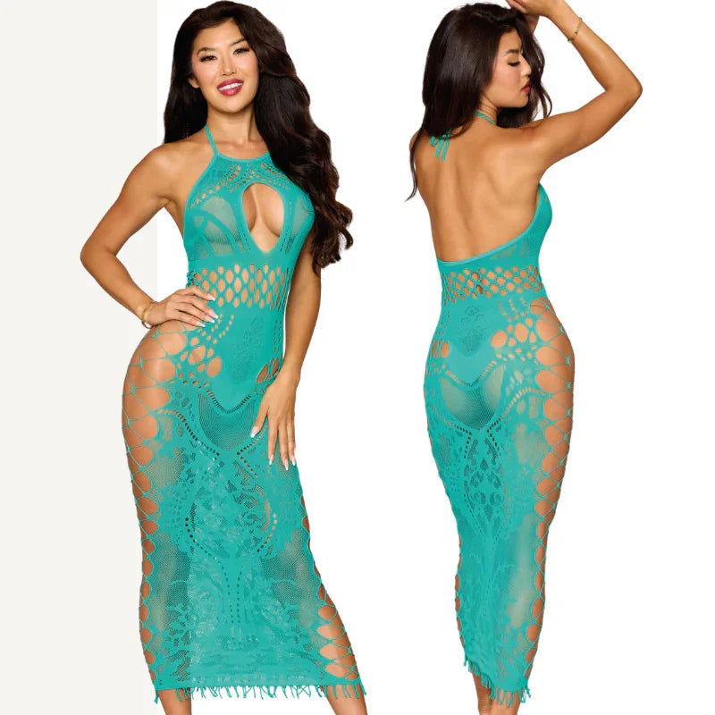 DreamGirl Agate Bodystocking Gown - Take A Peek